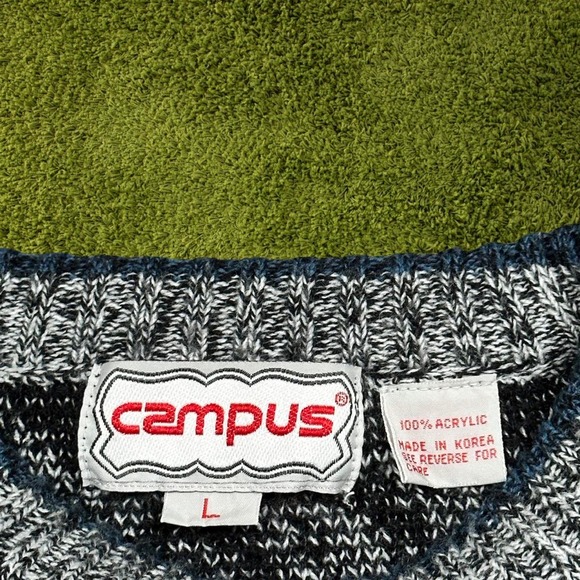 Vintage Campus Aztec Pattern Knit Sweater - Picture 4 of 6